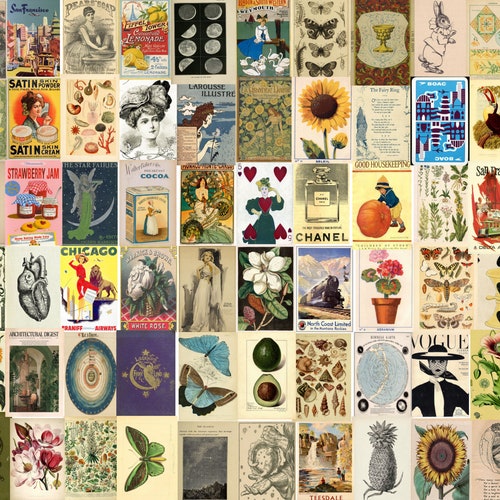 160 PCS Vintage Poster Wall Collage Kit Wall Collage Kit - Etsy