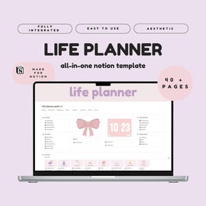 Notion Template | Notion Life Planner Template | Notion Student Planner | Life Planner Notion Dashboard | Notion Aesthetic Template
