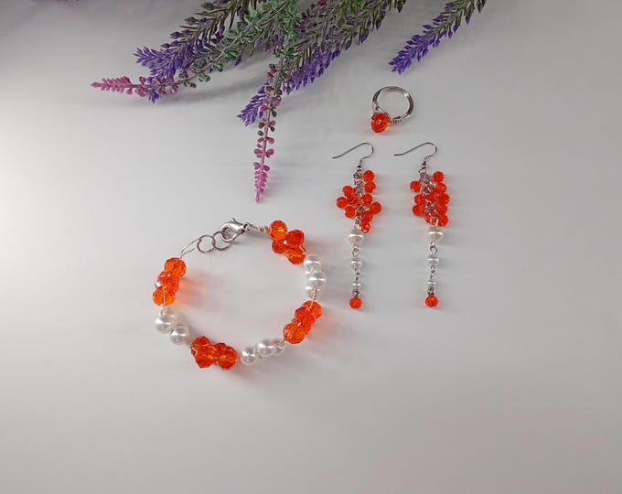 Fashion Jewelry, Earrings, Bracelet, Free Ring