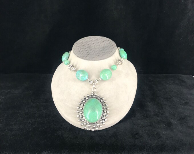 Fashion Jewelry, Choker, Fashion Jewelry,   Pendant Choker, Light Turquoise Pendant, Adjustable Necklace, Women Choker.