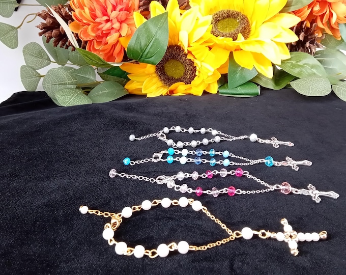 Rosary Bracelet Fashion Bracelet Pearl Bracelet Crystal Bracelet Gift