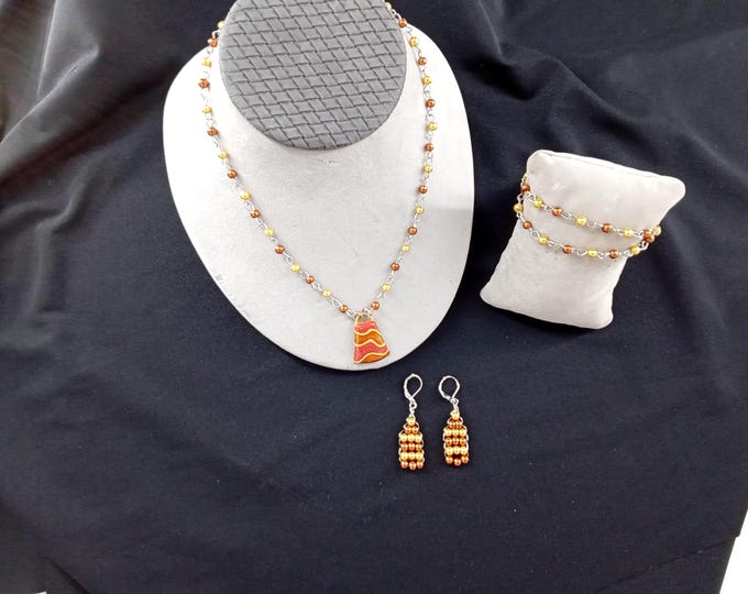 Fall Jewelry Copper Jewelry Gold Color Jewelry Fashion Jewelry