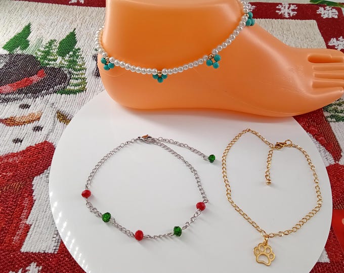 Jewelry, Christmas Anklets, Chain Anklet, Fashion Jewelry.