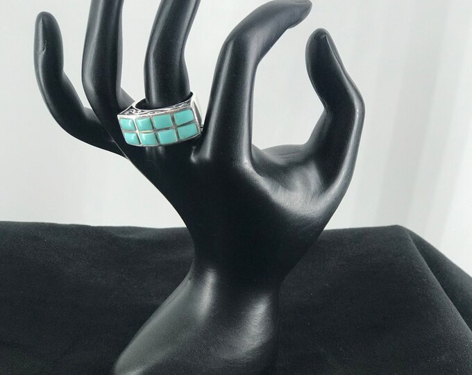 Ring, 925 Antique Sterling Silver Ring, Turquoise 925 Antique Sterling Silver Ring, Casual Ring, Beautiful 925 Antique Sterling Silver Ring.