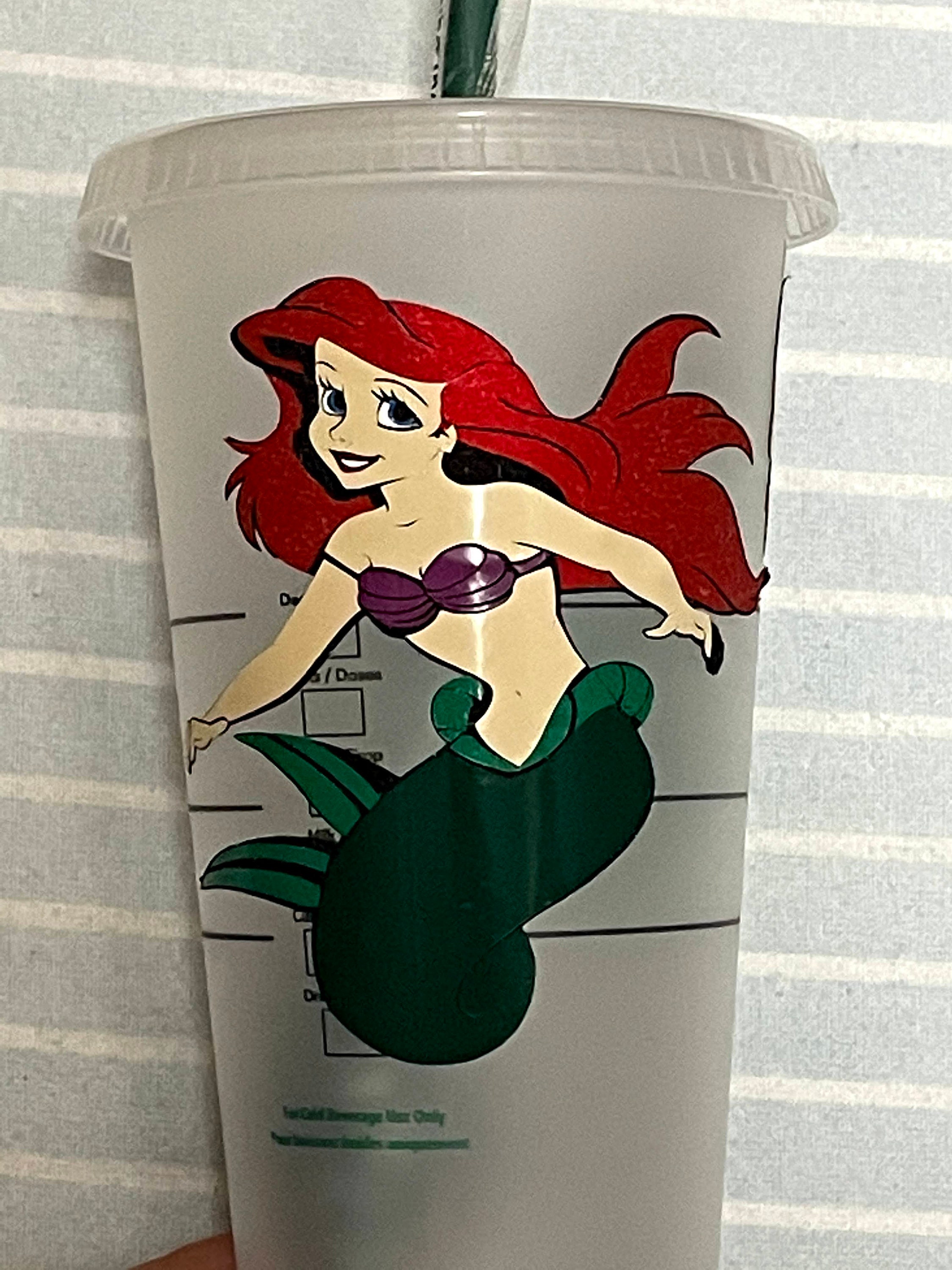 Little Mermaid Starbucks Cup Etsy