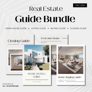Home Käufer- und Verkäuferleitfaden - Bundle - 70-seitige Canva-Vorlagen für Makler | Käufer-Road Map, Listing Präsentation | Marketing-Kit