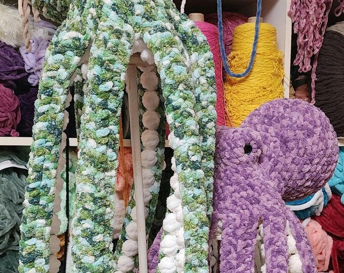 Octopus Plush, Large, Crochet Sea Animals