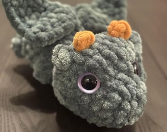 Baby Dragon, Crochet Dragon Plushie