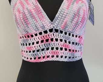 Crochet Crop Top, Handmade Summer Fun Top