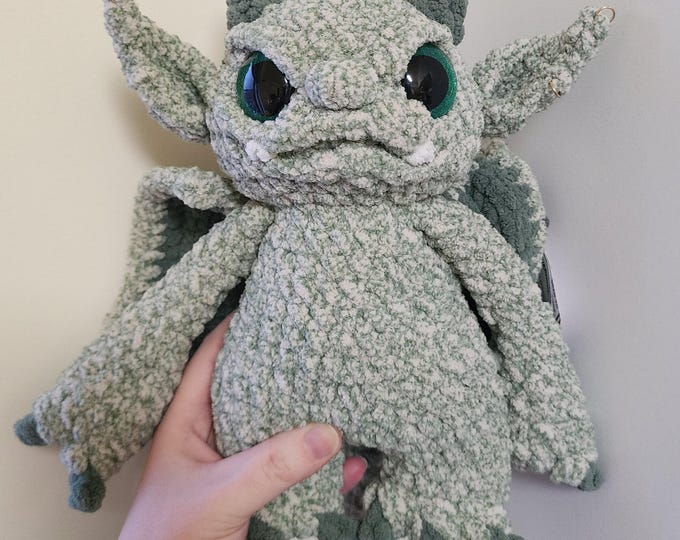 Gargoyle Plushie, Moss Green Gargoyle, 10.5" Tall