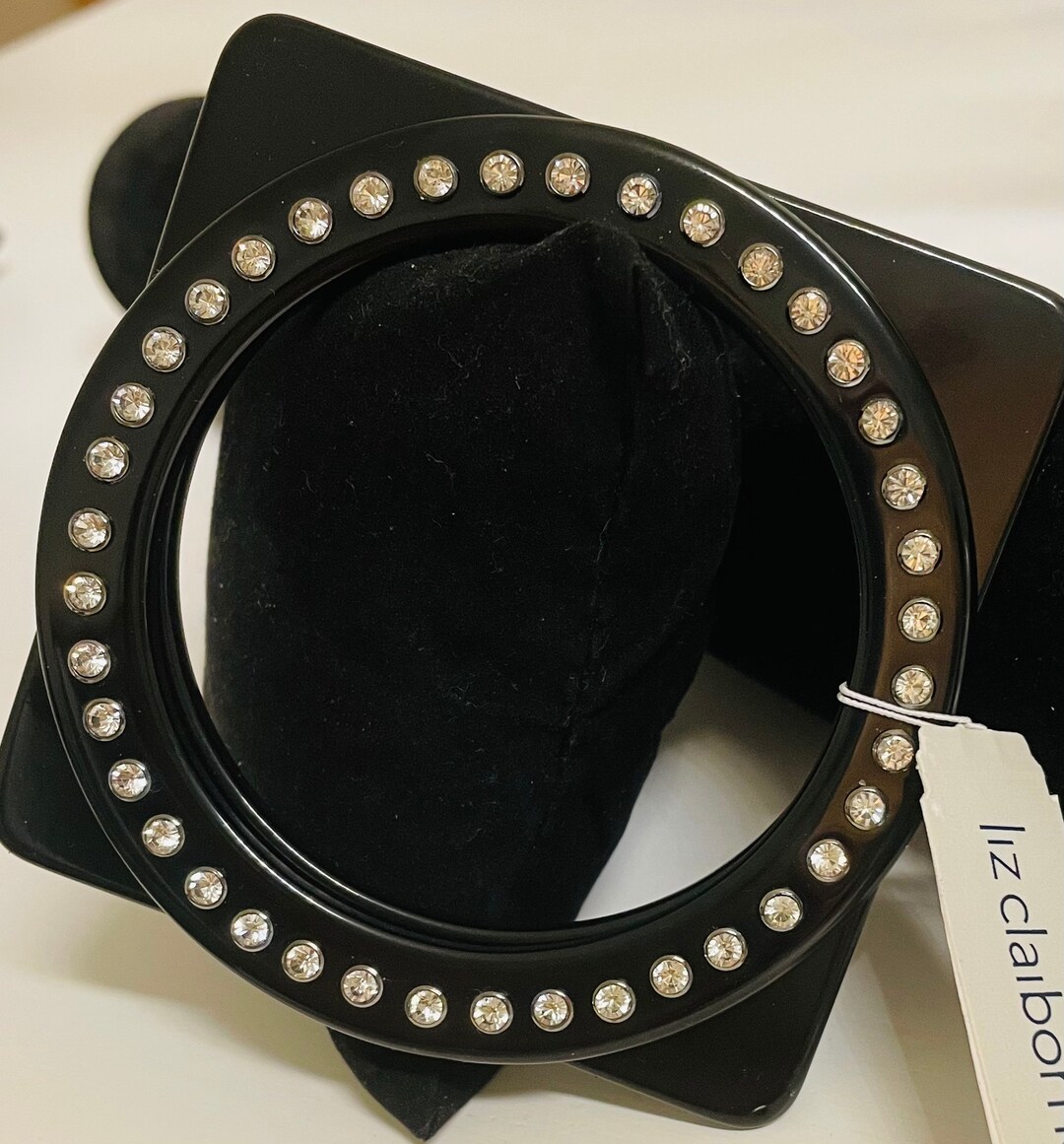 Vintage Black Plastic Bracelet Etsy