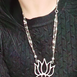 Lotus flower lucky brand necklace