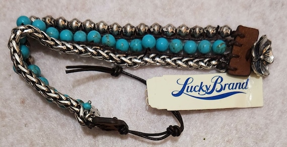 Lucky Brand Mini Lucky Layer Turquoise Bracelet : Amazon.ca: Clothing,  Shoes & Accessories