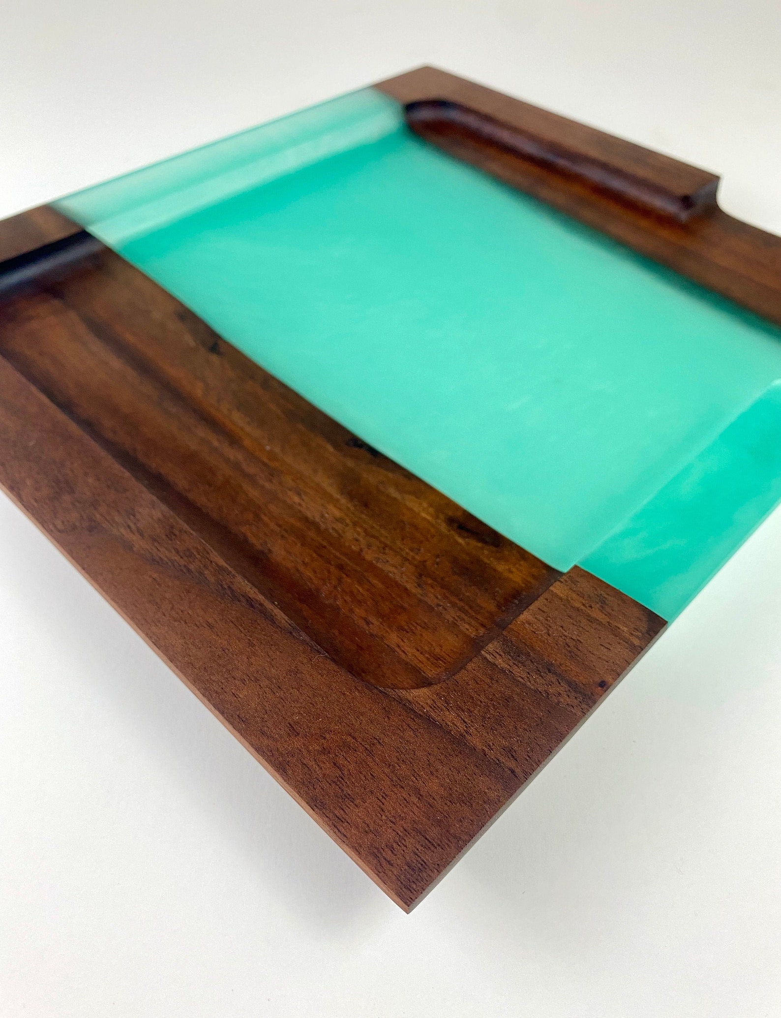 Wood & Epoxy Resin Rolling Tray Epoxy Stash Catch All Tray Etsy