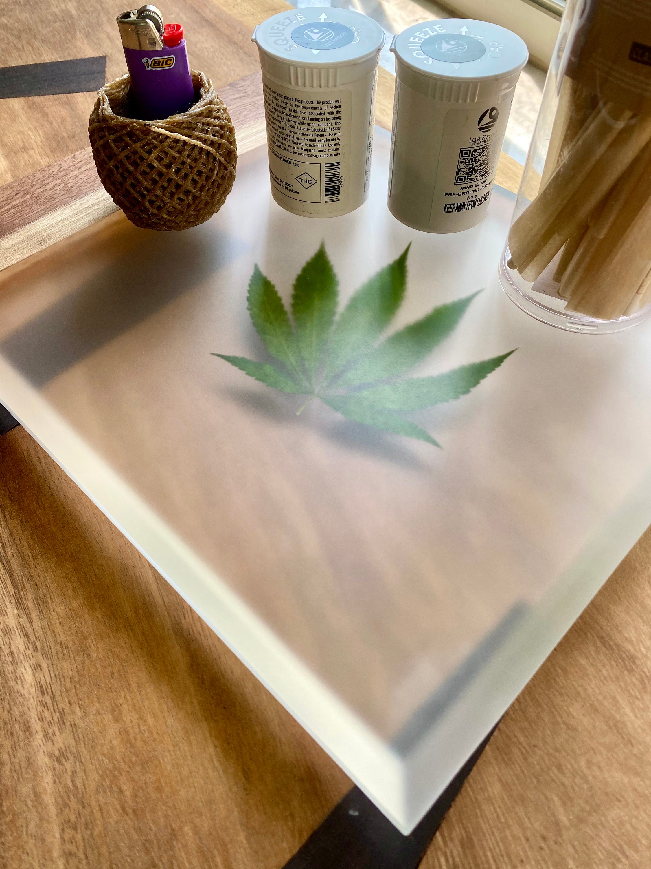 Wood & Epoxy Rolling Tray Wood Stash Rolling Tray Pot Etsy