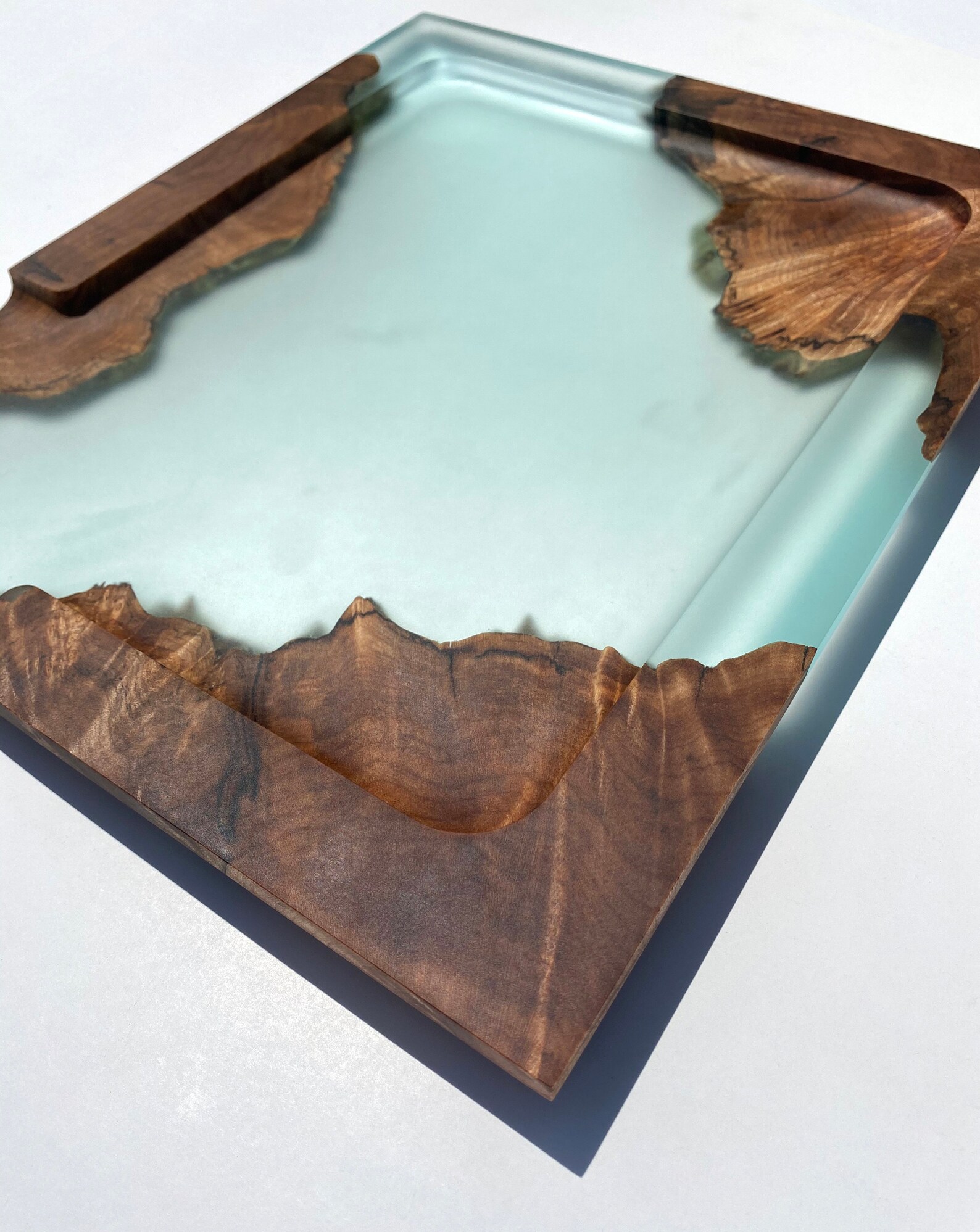 CUSTOM Wood & Epoxy Resin Rolling Tray Epoxy Stash Catch All Etsy