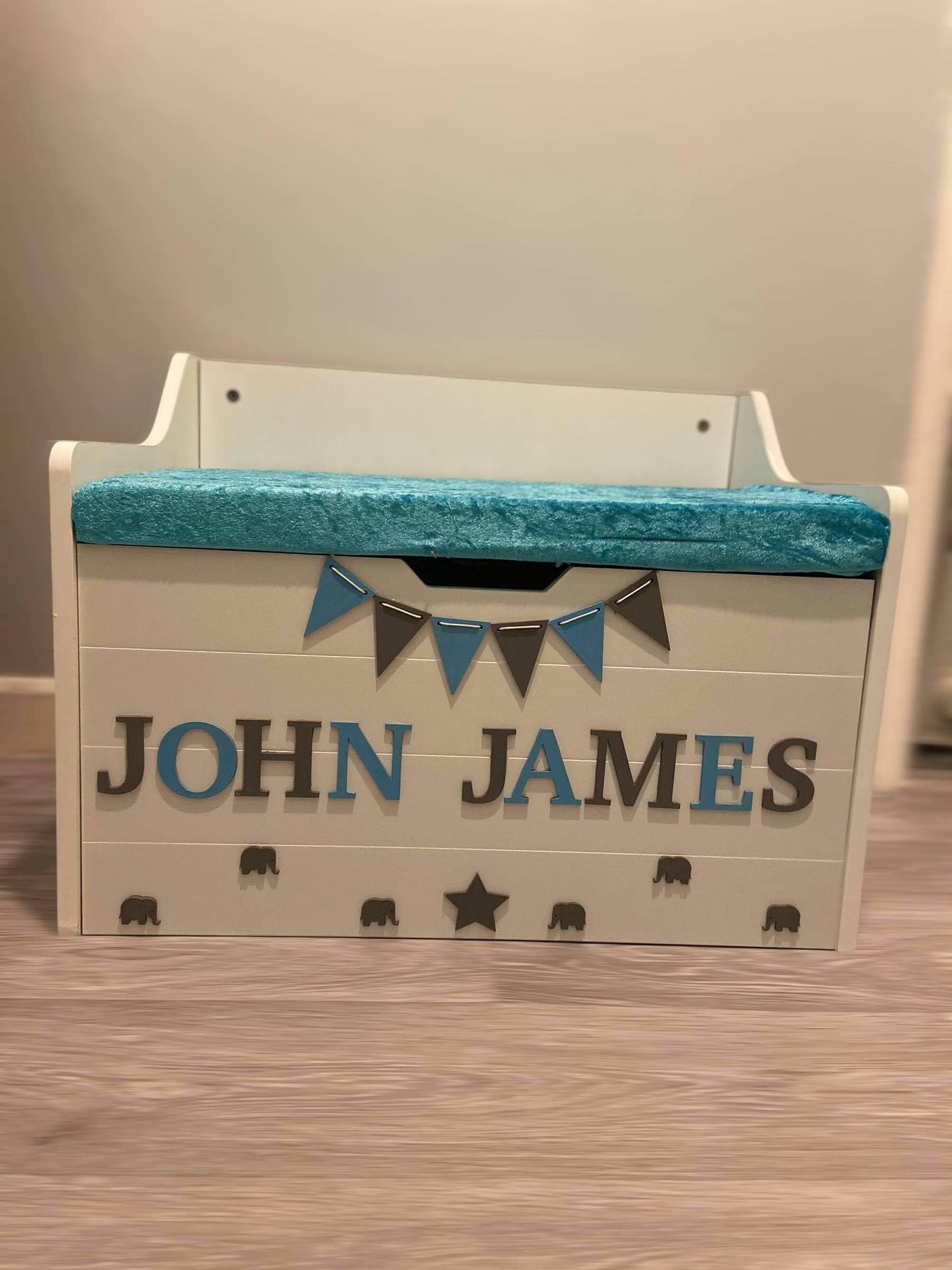 ELEPHANT Personalised Toy Box Etsy