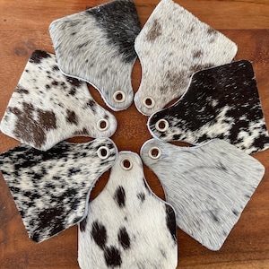 Cowhide cattle tag