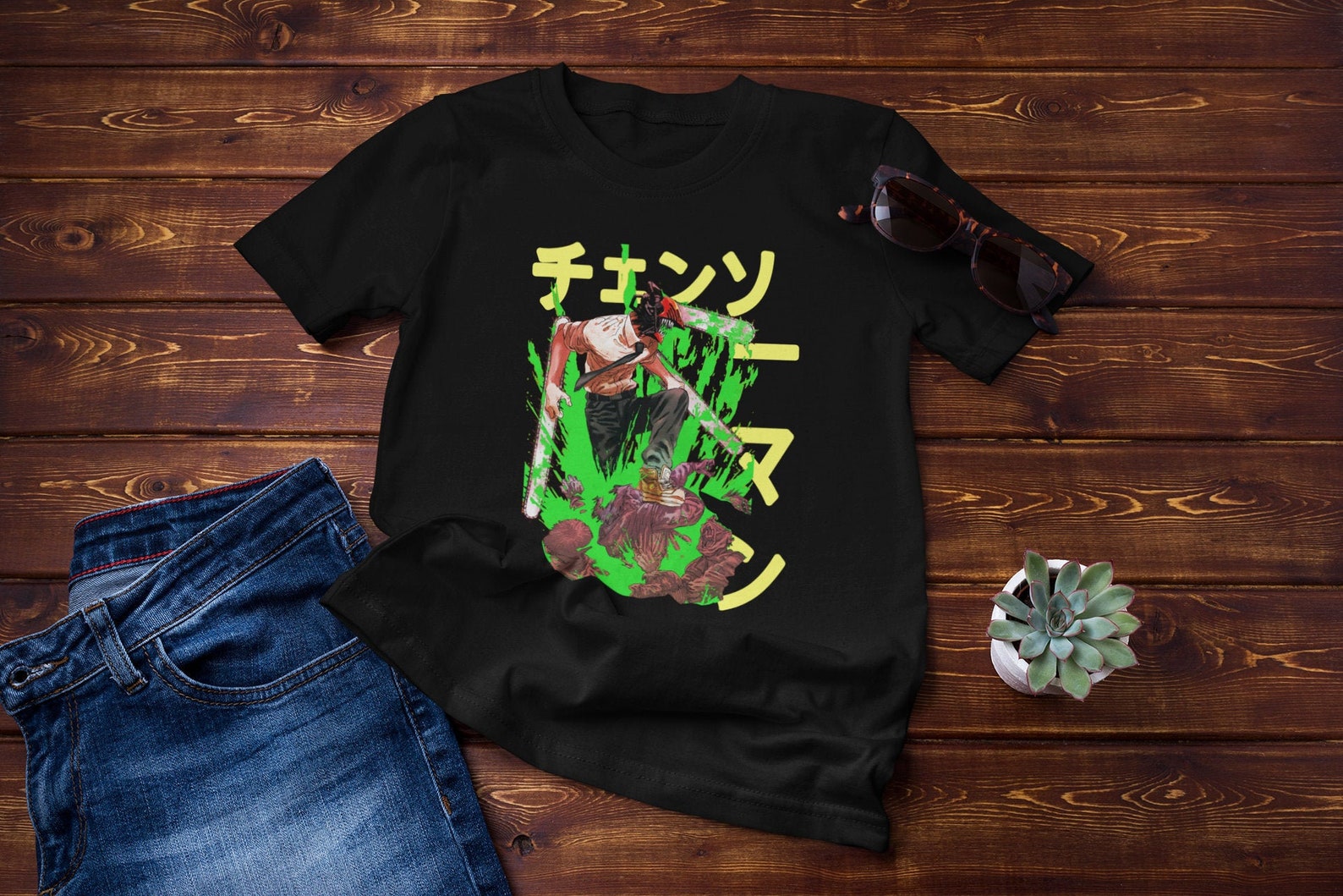chainsaw man manga shirt