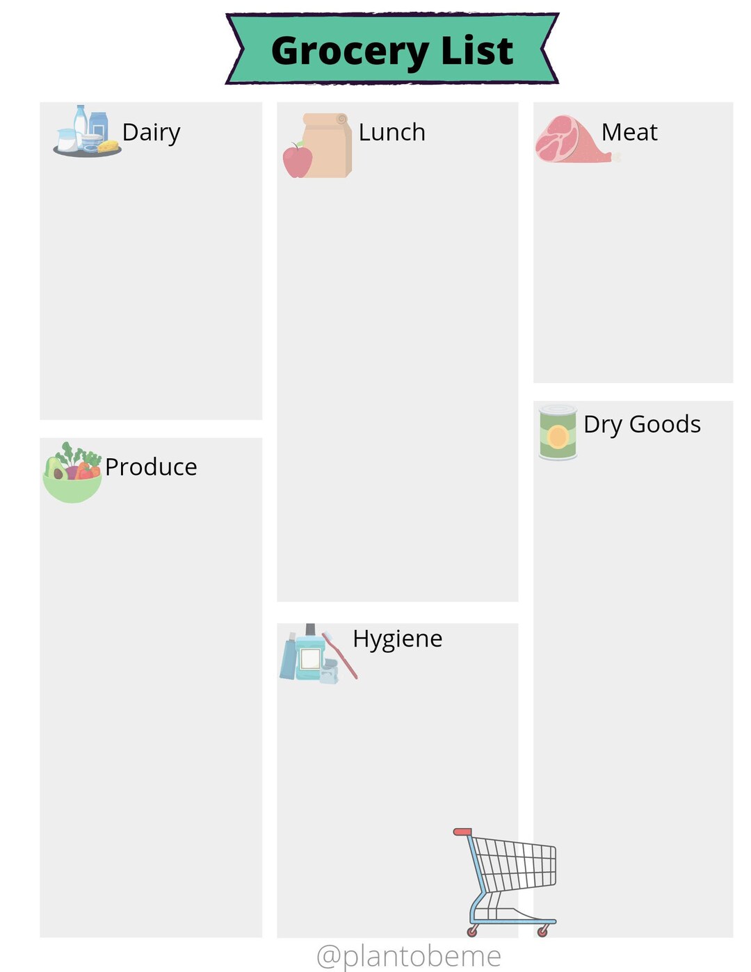 Grocery List Digital Download - Etsy