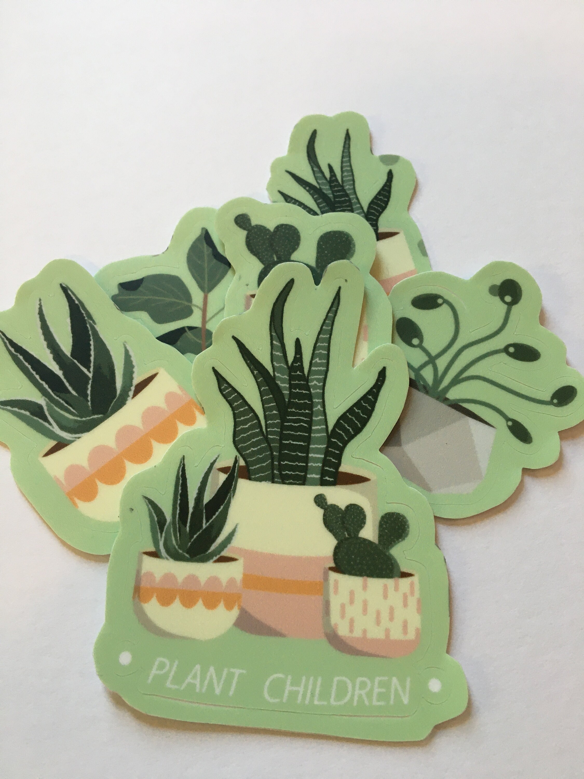 Green Gardens Sticker Pack of 6 Etsy