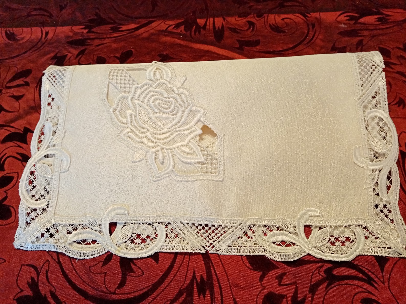 Rectangular napkin 32x65cm Ivory napkin Lace napkin Napkin Etsy