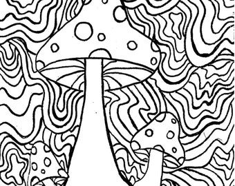 photo Printable Coloring Easy Trippy Coloring Pages For Adults trippy coloring book etsy