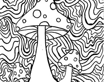 trippy coloring book etsy