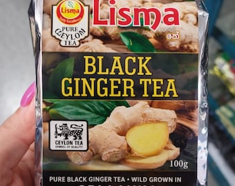 Organiczna herbata z czarnym imbirem | Dziko zbierana na Sri Lance | Herbata energetyczna ziołowa | Naturalne zdrowie