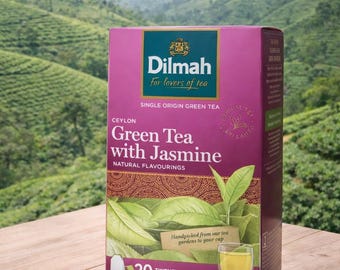 Dilmah Zielona herbata z jaśminem – herbata liściasta aromatyczna i kwiatowa 3 saszetki