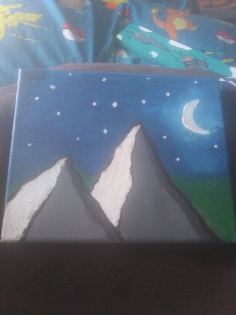 Cute mountain canvis painting Cute mountain canvis painting