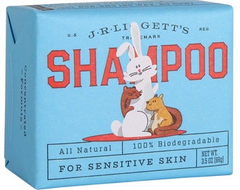 J·R·LIGGETT'S Small Animal Shampoo Bar, All Natura,l Biodegradable Formula 3.5 oz