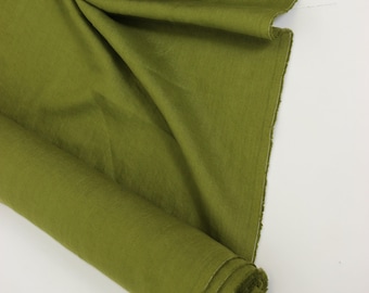 Wholesale. Moss green linen fabric by the yard. Green linen fabric by the meter. Medium weight, soft green linen dress fabric for tailoring.