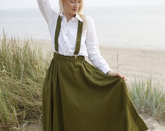 argue◆french linen flare long skirt ARGUE FRENCH LINEN LONG FLARE SKIRT