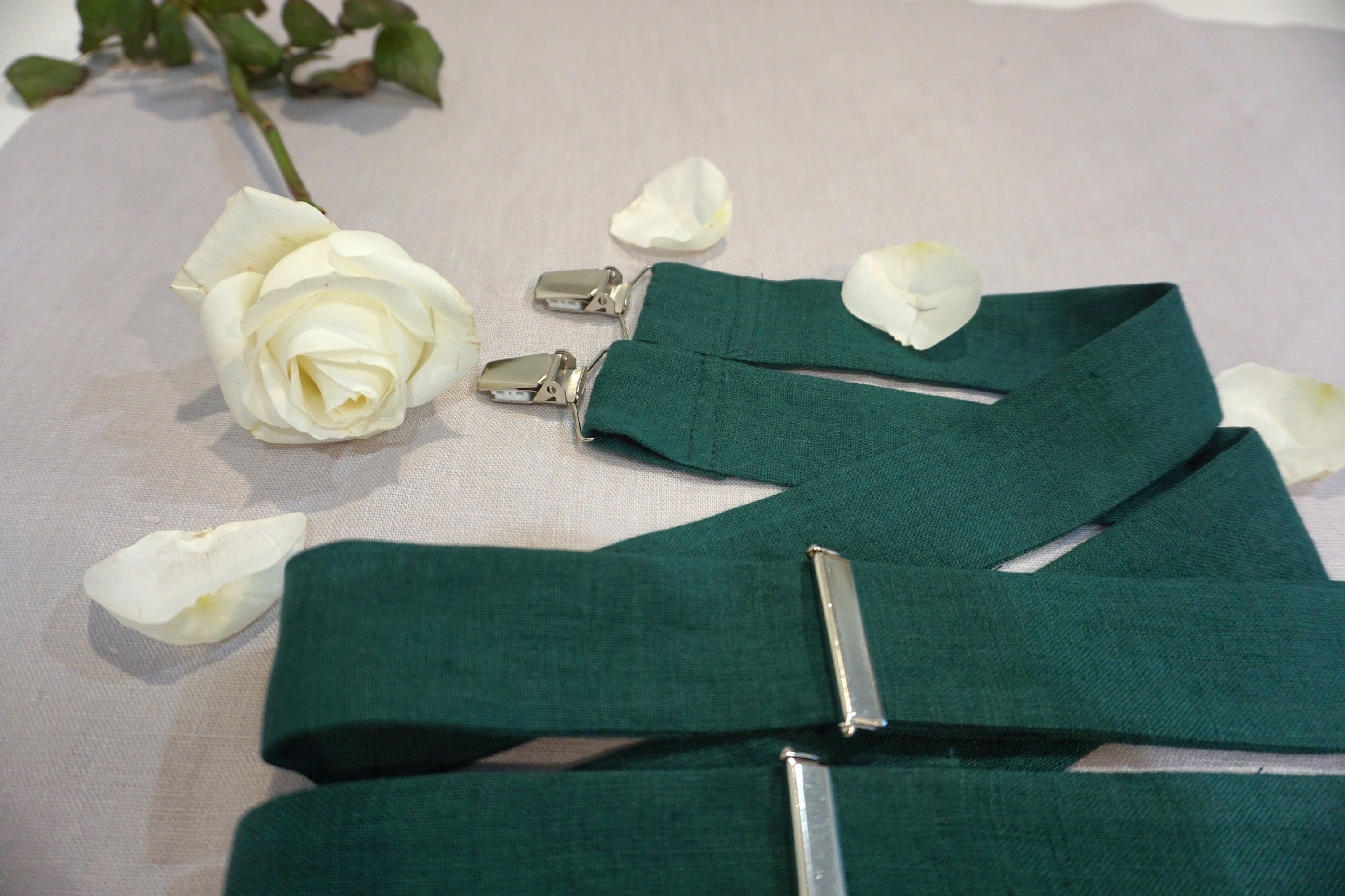 Bretelles en lin pour femme bretelles blanches ?� clip pour - Etsy France