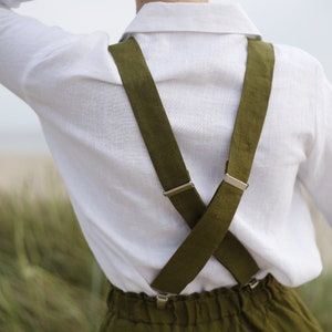 Women Suspenders from Casual Wear. Linen Handmade Suspenders. Linen Bretelle. Eco Friendly Gift for Her. Team Suspenders. Clip Suspenders. image 2