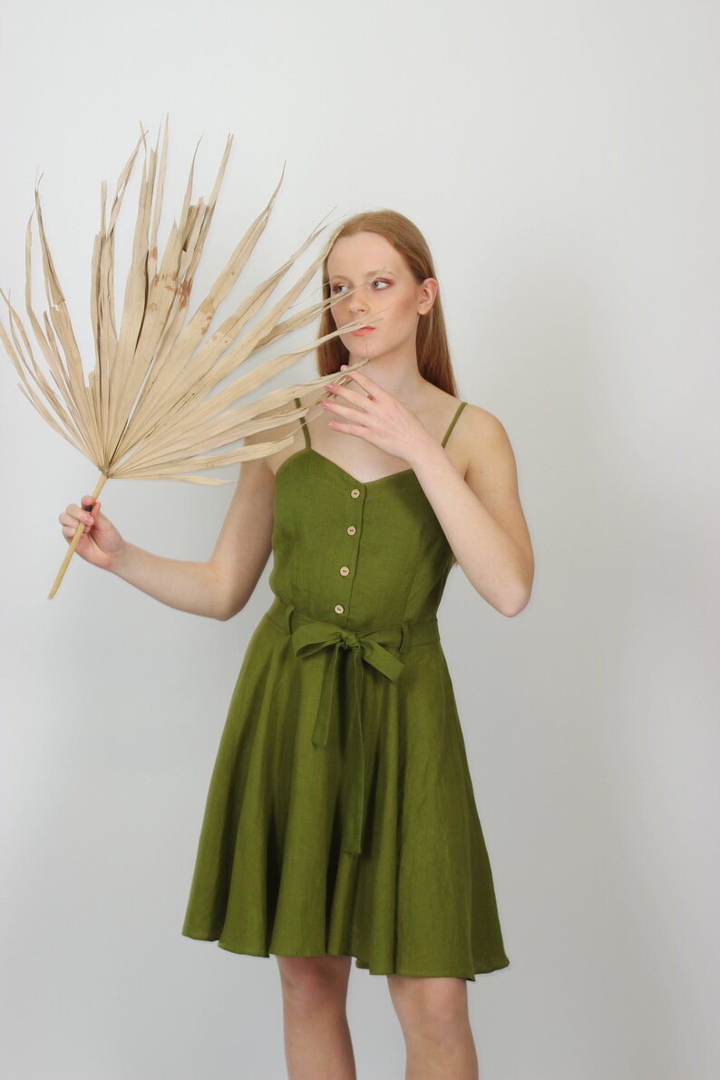 Spring Graduation Linen Graduation Linen Dress. Bridesmaid Dress. Sleeveless Linen Summer Dress ...