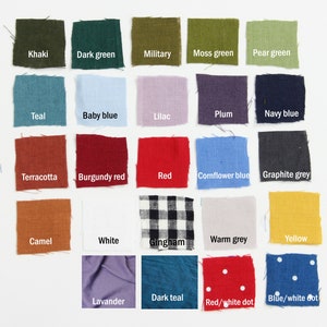 Linen Fabric Samples Pack. Linen Fabric Swatches. Medium Weight Linen. Linen Dress Fabric. Linen Fabric for Clothing. Dyed Soft Linen Fabric