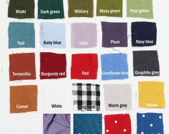 Linen Fabric Samples Pack. Linen Fabric Swatches. Medium Weight Linen. Linen Dress Fabric. Linen Fabric for Clothing. Dyed Soft Linen Fabric