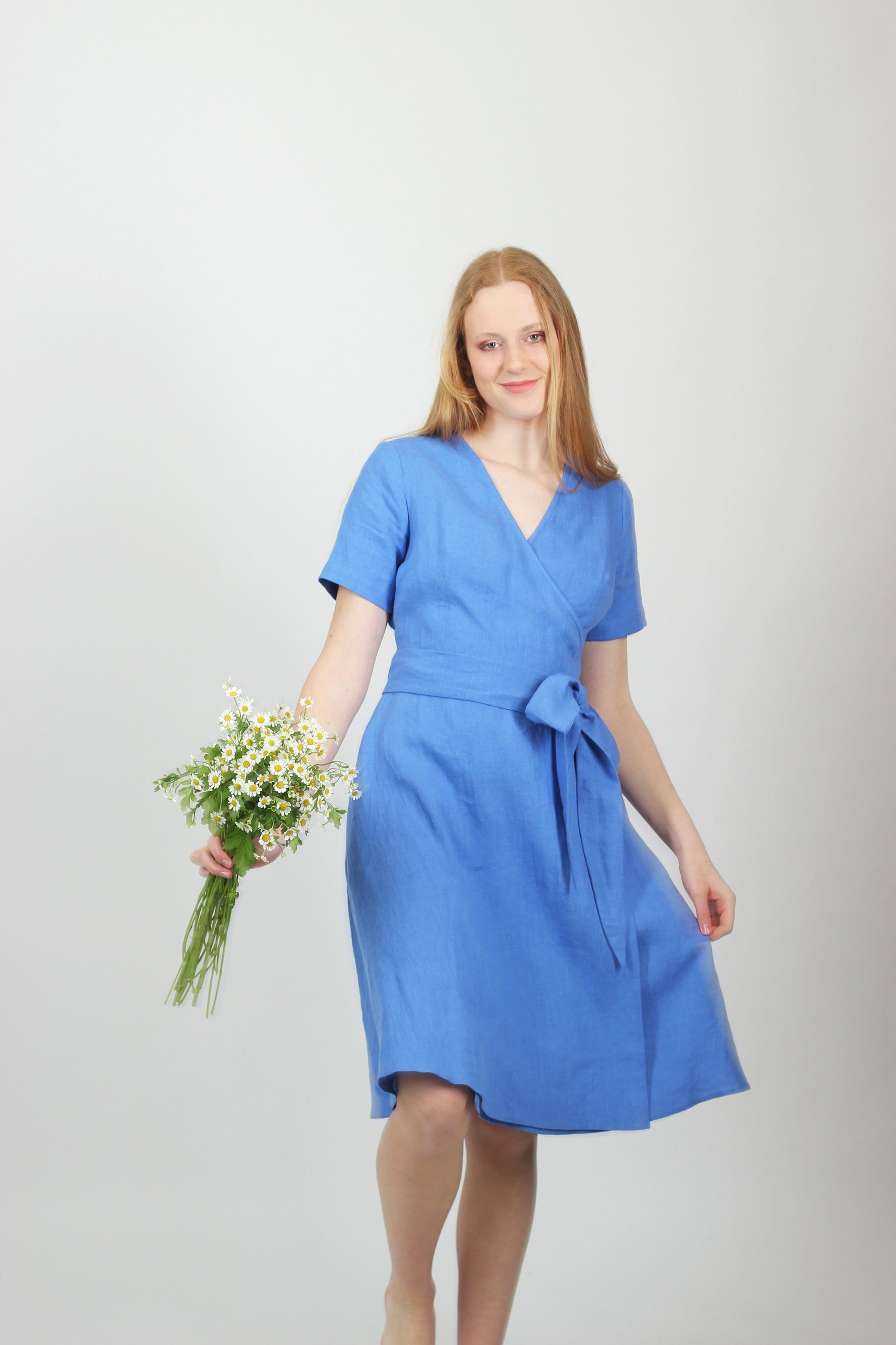 cornflower blue dress