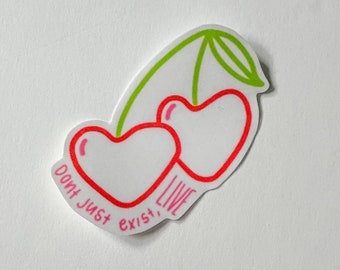 Cherry Heart Sticker