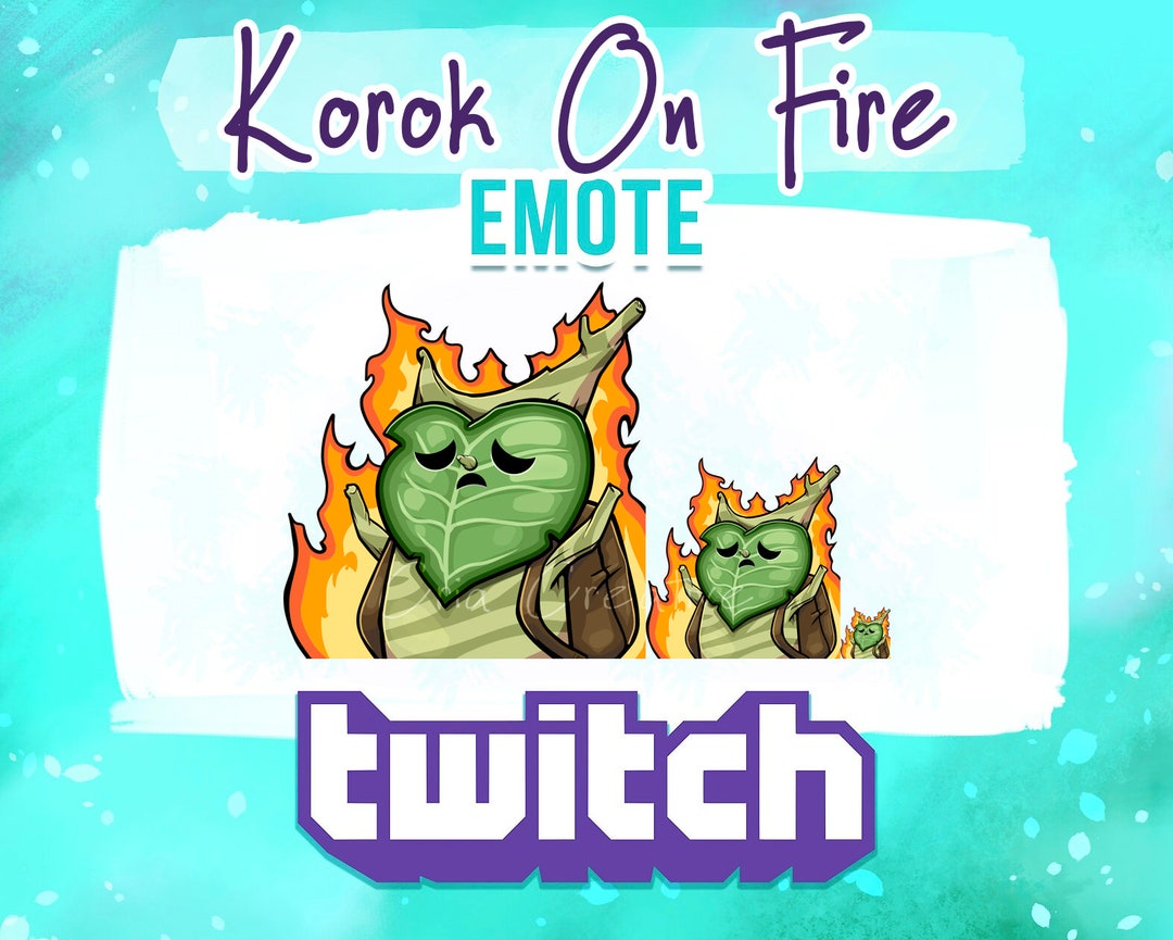 Korok on Fire Twitch Emote - Ready to Download - Etsy