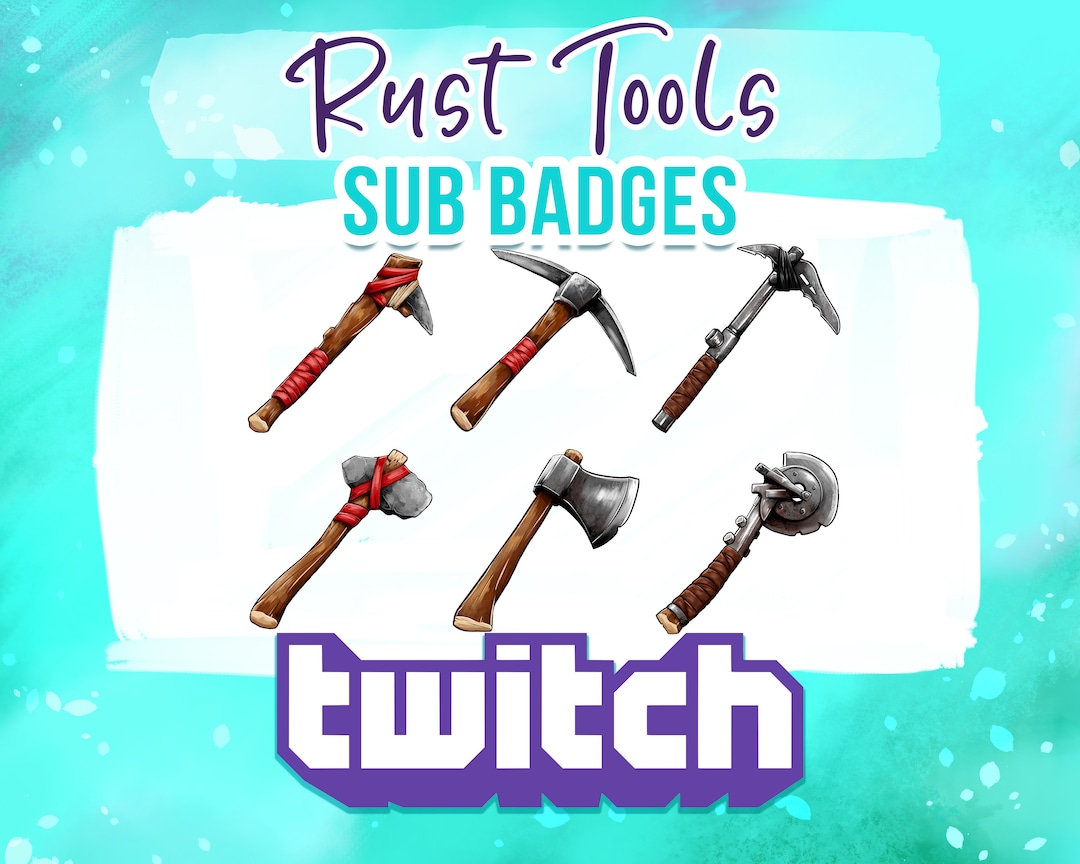 Rust Tools Twitch Sub Badges - Ready to Download - Etsy