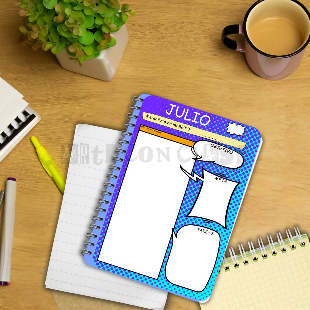 Daily Planner Digital Agenda Comic Planner Day View - Etsy