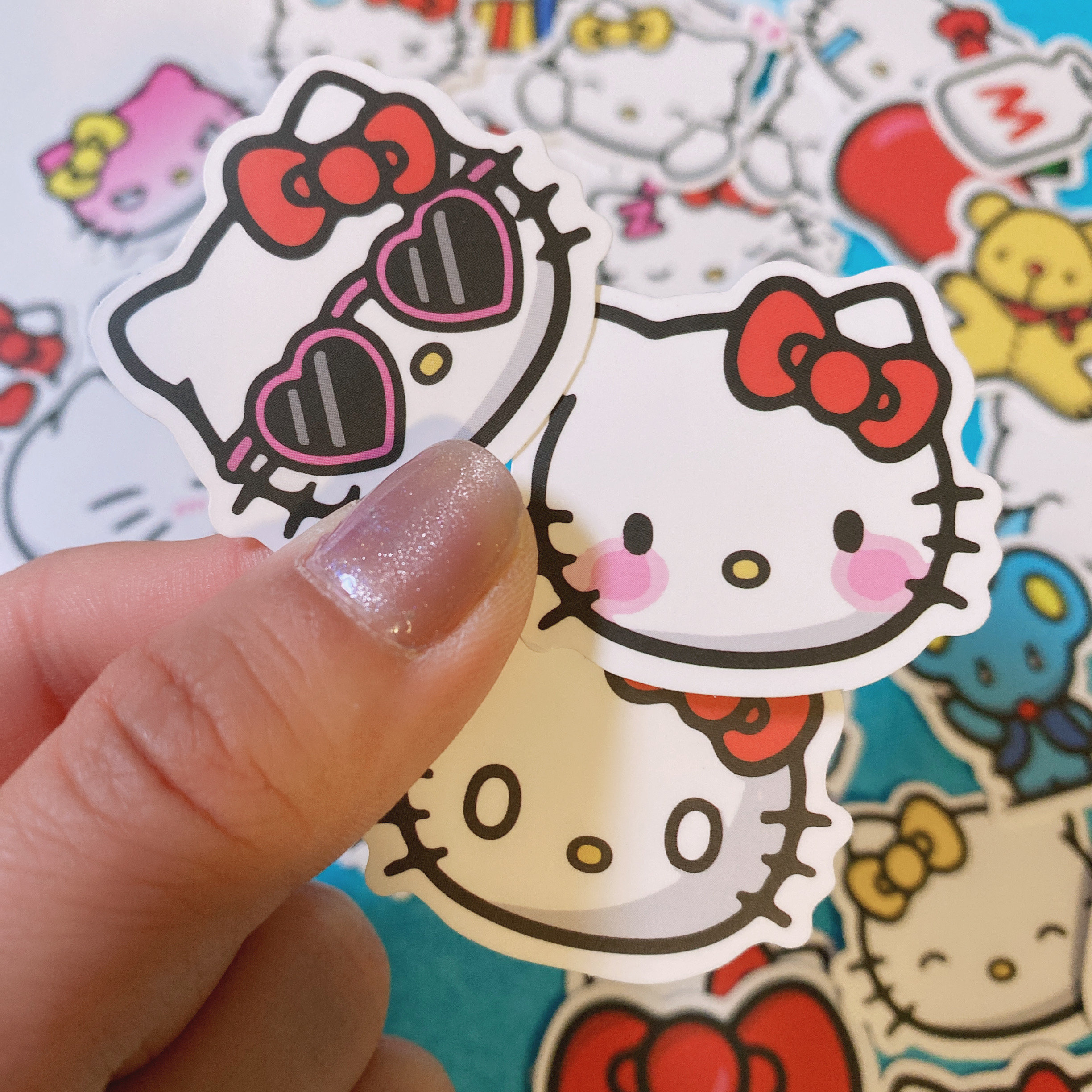 HELLO KITTY Pegatina ASSORTED Hello Kitty Pegatinas 40 Hello Etsy