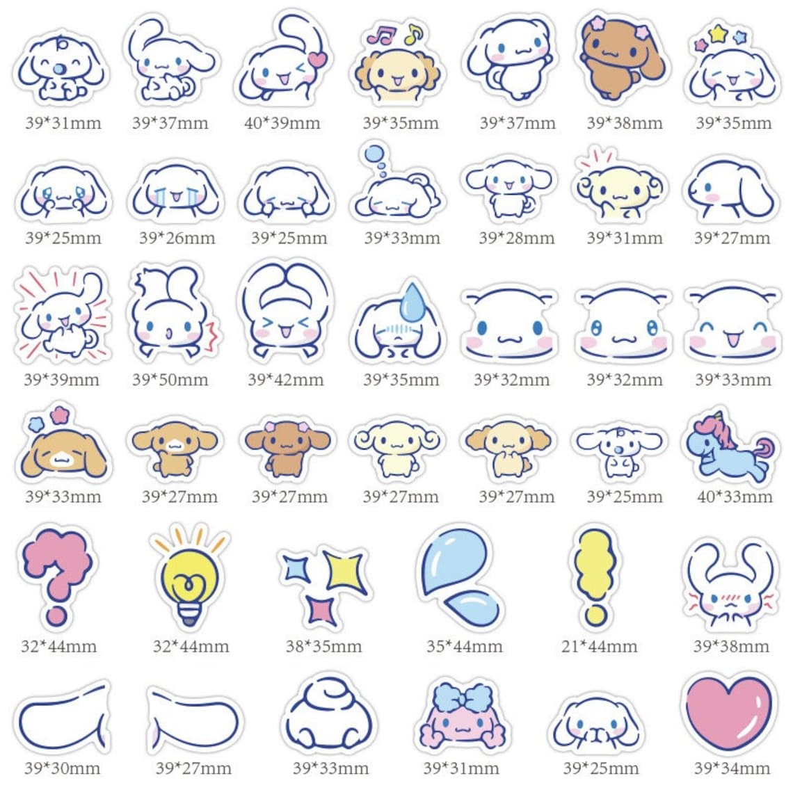 Autocollant CINNAMOROLL autocollants Cinnamoroll ASSORTIS Etsy
