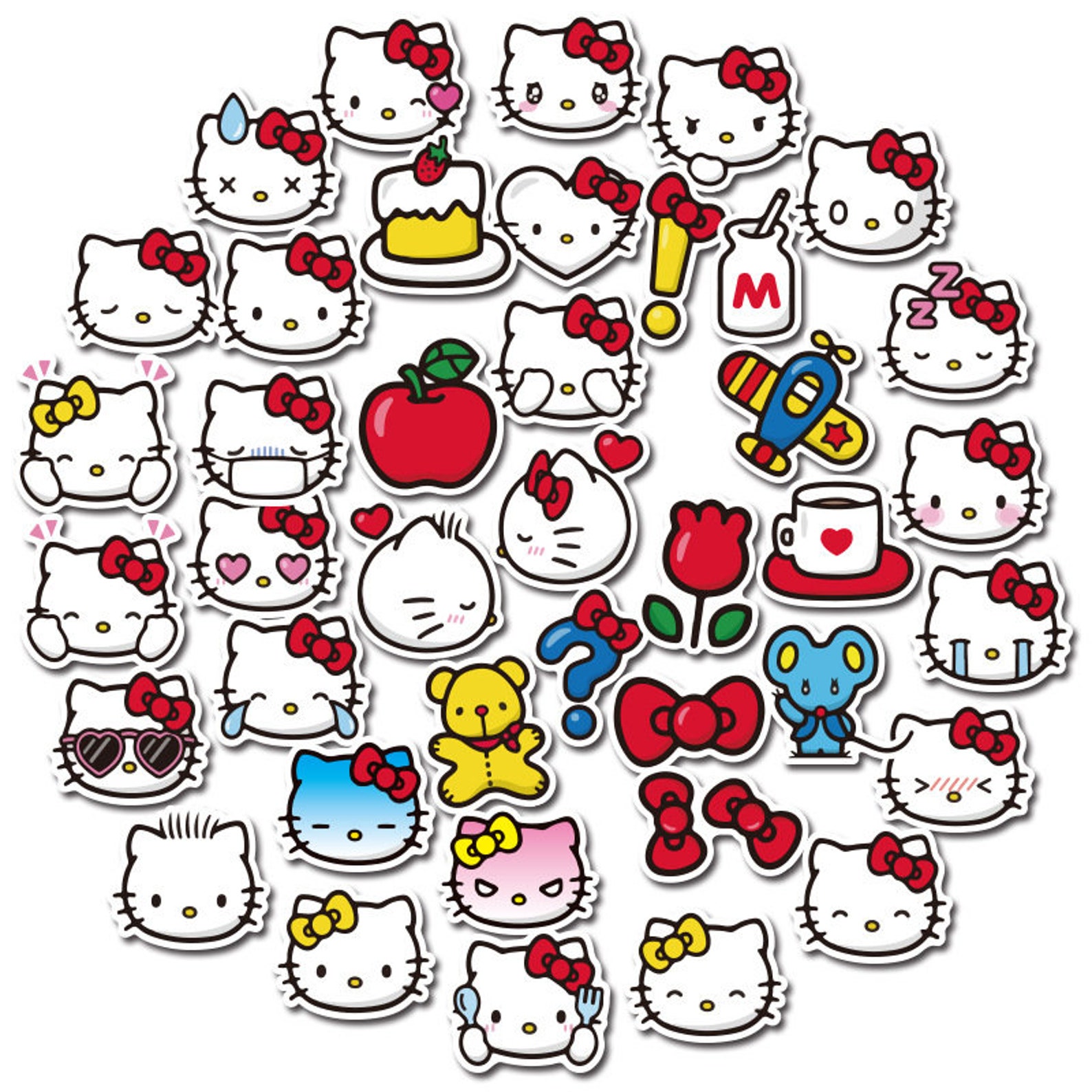 Hello Kitty Stickers Are Shown In This Image - vrogue.co