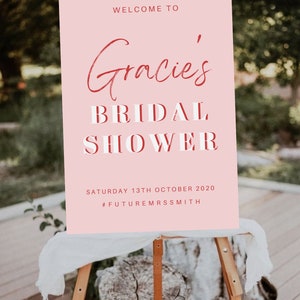 Retro Bridal Shower/Hens Party Welcome Sign -  DIGITAL DOWNLOAD