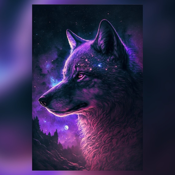 A Knight and his Wolf Poster Print