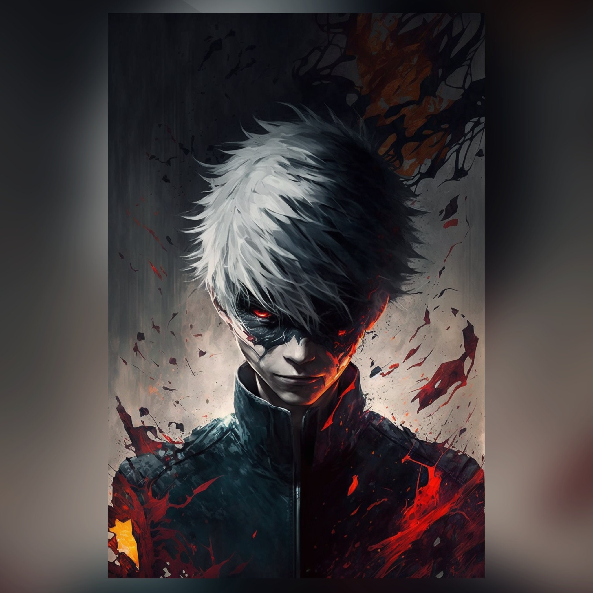 ken kaneki tokyo ghoul' Poster, picture, metal print, paint by INSPIRE  COLLECTION